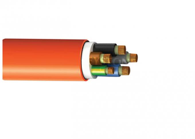 Pomarańczowy, wielożyłowy przewód 0,6 kV 1 kV o niskiej emisji dymu i bezhalogenowy 0